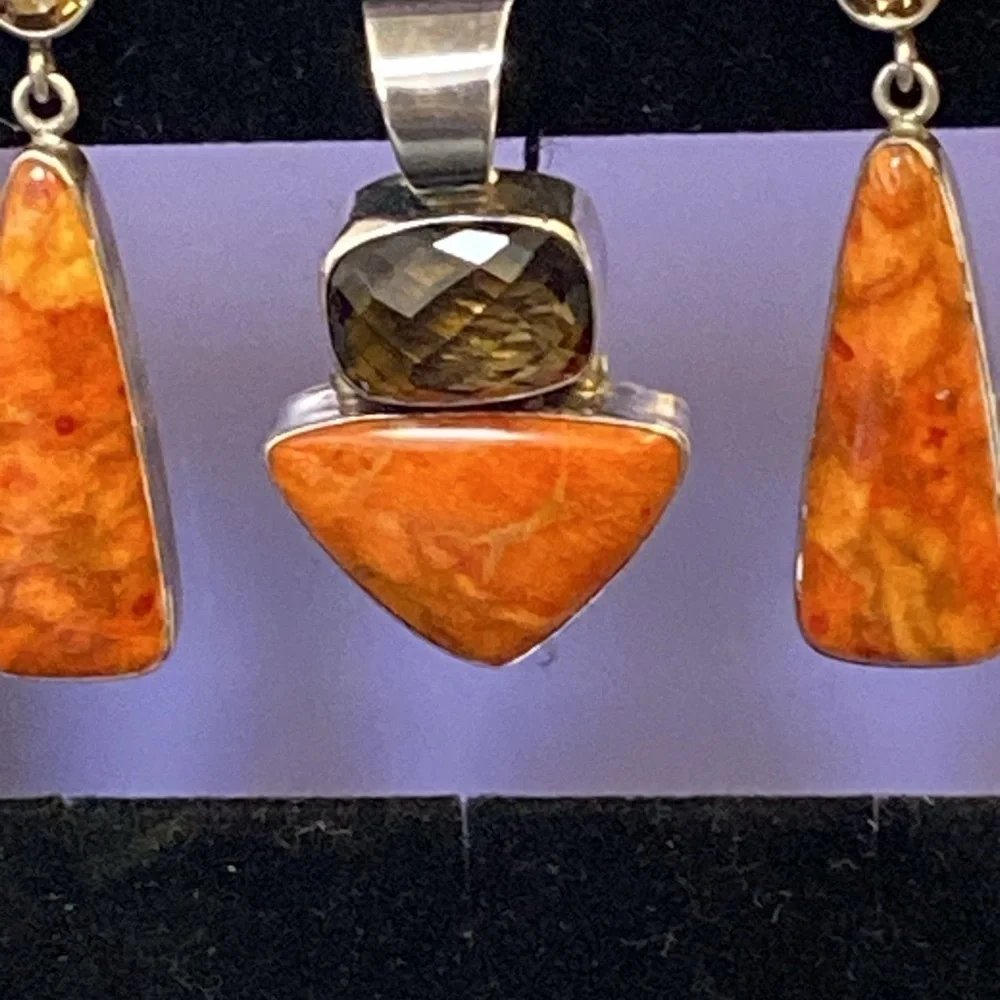 John Lee Earring & pendant set